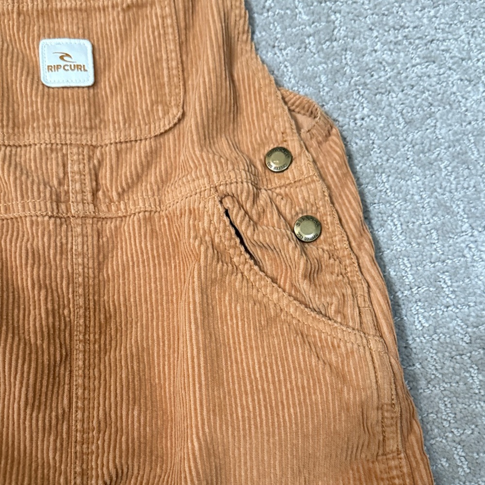 Rip Curl Kids Corduroy Overalls in Rust - Picture 3 of 4